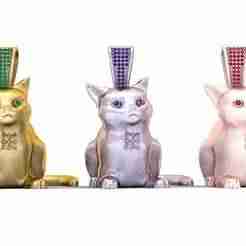 3d printable model   Regal Cat Pendant