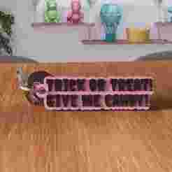 3D Trick or Treat Keychain STL File - 450
