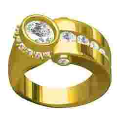 Amazing Round Diamond Mens Ring