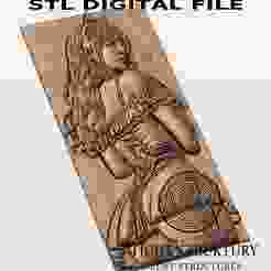 Anime Girl – Decorative Pin-Up – 3D STL Model