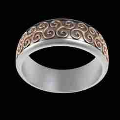 Antique Celtic Pattern Eternity Wedding Band
