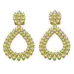 Antique Large Drop Stud Earring