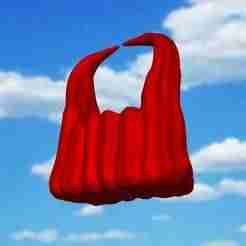 Bag with Horn Handle and Fluid Texture