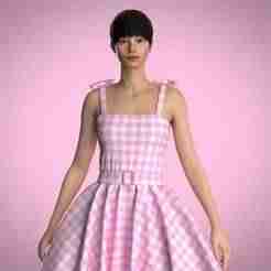 Barbie Dress | Marvelous / Clo3d / obj / fbx