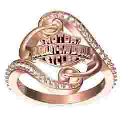 Bike Lover Diamond Engagement Ring