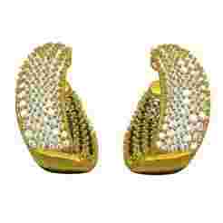 Black and White Diamond Crossover Earring