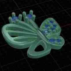 BUTTERFLY EARRING - ZIRCONS