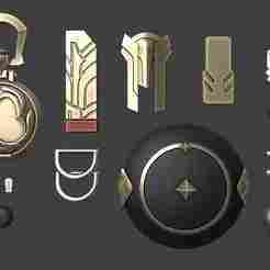 Caelus and Stella Star Rail prop cosplay set 3d model (stl file) for printing