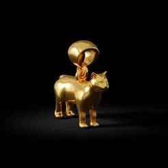 cat pendant free Free 3D print model