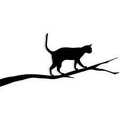 cat walking along a branch 2 - 2D/3D Wall Art STL+SVG For CNC Router, Plasma, Waterjet, Laser & 3D Printer