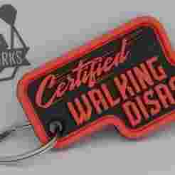 Certified Walking Disaster Keychain – 3D Printable Multicolour STL