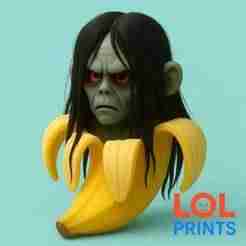 Chimpanzini Bananini x Samara (The Ring) - Brainrot Cartoon 3D STL Version | Special Horror Edition