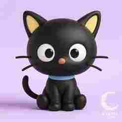 Chococat cartoon style 3D STL - Kawaii Sanrio collectible figure