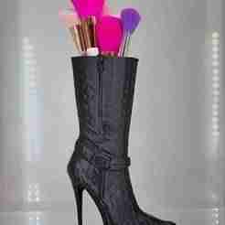 Commercial License Glamorous High Heel Boot with Snake Skin Texture