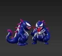 Corrupted Shadow Monster with Jagged Crest - Crossover Figure