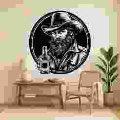 Cowboy2 - Wall Art Onecolor