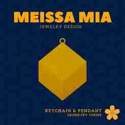 Cube to Go! – 3D Print File for a Geometric Keychain - Cube Keychain - Cube Pendant