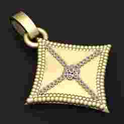 cushion shape pendant  3D printable model