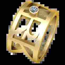 Custom Initial Gold Ring 3d printable model