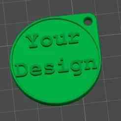 Custom Keychain Template - Round - Make Your Own!