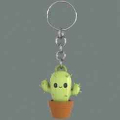Cute Cactus Keychain