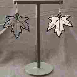 cute maple leap earrings