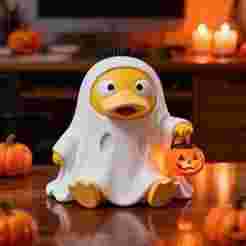 Cute Psyduck Ghost Halloween 3D Print STL Figurine
