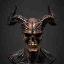 Demon Bust 3D Print