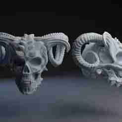 Demon Skull – Dark Fantasy Gothic 3D Print Model