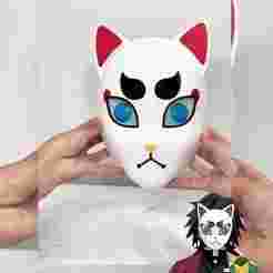 Demon Slayer – Giyu Tomioka Cosplay Mask (Magnetic Pupils)
