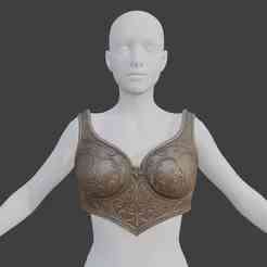 Detailed Female Breast Armor