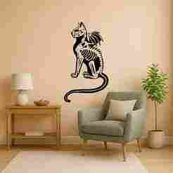 Devil Cat - Wall Art Multicolor