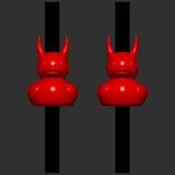 Devil Duck Draw String  Beads