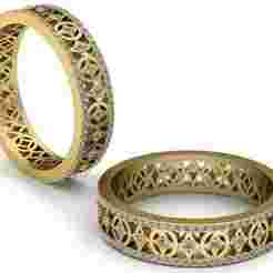 Diamond Pattern Ring | 3D Printable Jewelry Model