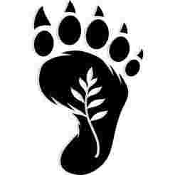 dinosaur footprint with a fossil leaf inside 2 - 2D/3D Wall Art STL+SVG For CNC Router, Plasma, Waterjet, Laser & 3D Printer