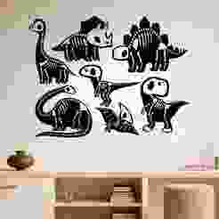 Dinosaurs Skulls - Wall Art Multicolor