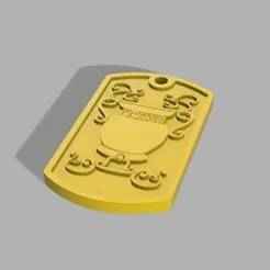 Dog Tag Aquarius Saint Seiya (Knights of the Zodiac) Aquarius