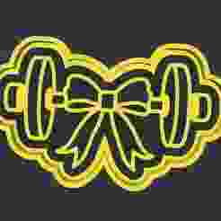 dumbbell girly bow weights