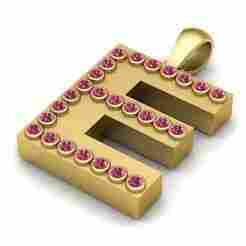 E ALPHABETS GLD PENDANT 3d printable model