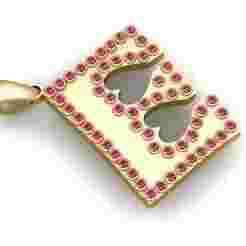 E ALPHBETS GOLD PENDANT 3d printable model