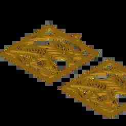 Eagle Ram Head Silhouette Pendant Art