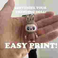 Easy print Labubu keychain