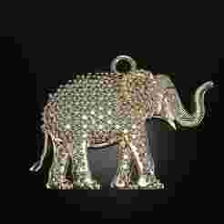 Elephant Pendant with Stones