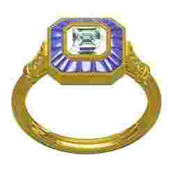 Emerald Cut Cathedral Engagement Ring