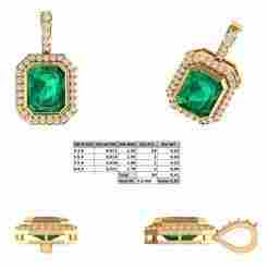 Emerald Pendant Necklace 3D Model