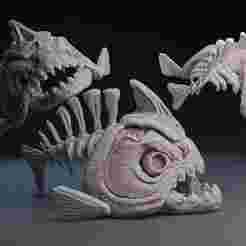 Fish Skeleton 3D Model STL