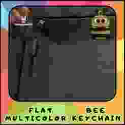 Flat Bee Multicolor Keychain
