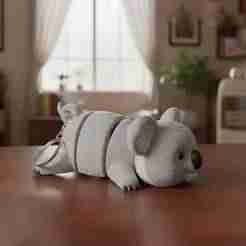 Flexi koala bear figure with keychain