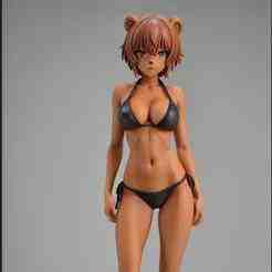 FURRY BEAR WOMAN FOR 3D PRINT