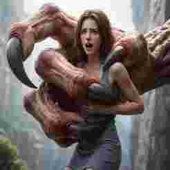 giant_monster_captures_a_snack__gray_dress__by_she11yand_dkm8vvz-pre